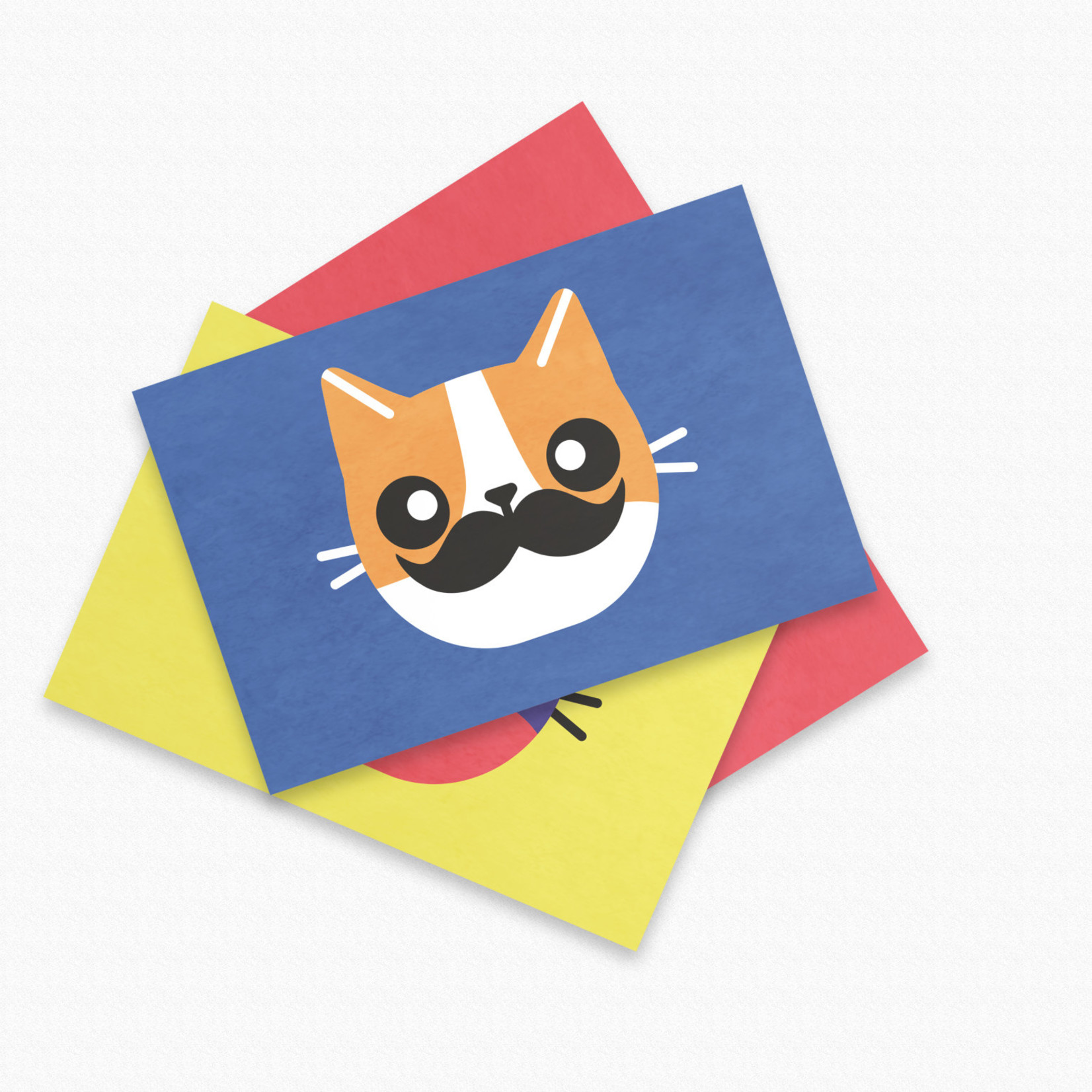 Kat & Ansichtkaarten - set van 10 emoji geïllustreerde kattenkaarten