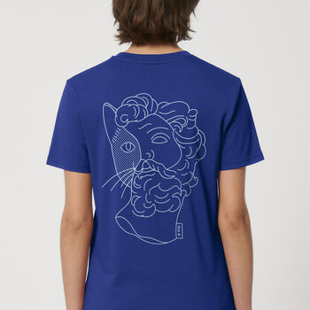 Kat & Kat & t-shirt Half god half kat / worker blue