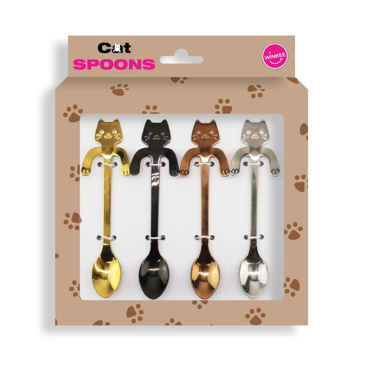 Winkee Kitten theelepels set van 4