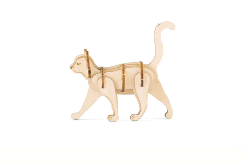 Kikkerland 3D Cat wooden puzzle