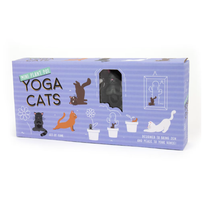 Gift Republic Yoga Cats voor in de bloempot