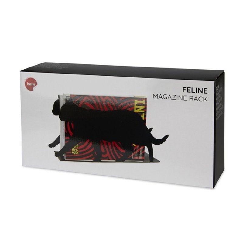 Balvi Magazine rack Feline black