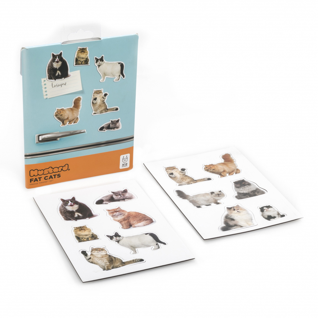 Mustard Fat Cat - set van 12 magneten