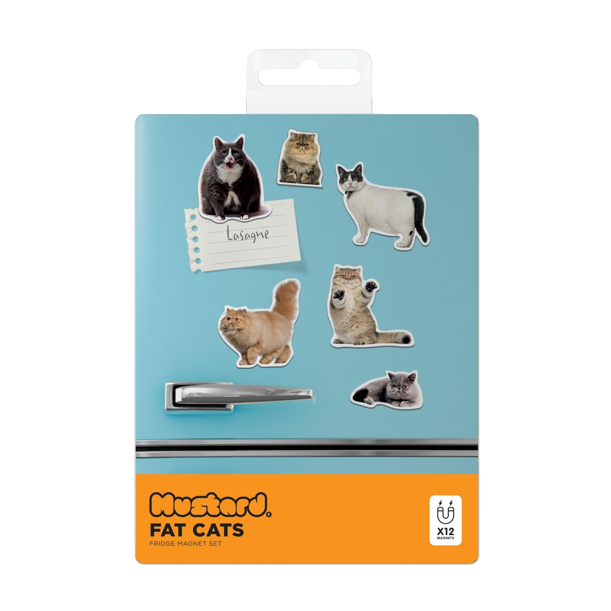 Mustard Fat Cat - set van 12 magneten