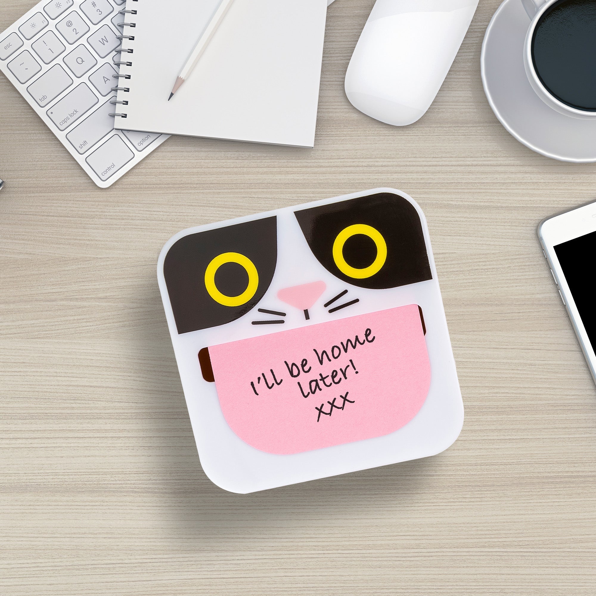 Mustard Mustard - Crazy Cat Sticky Note Dispenser
