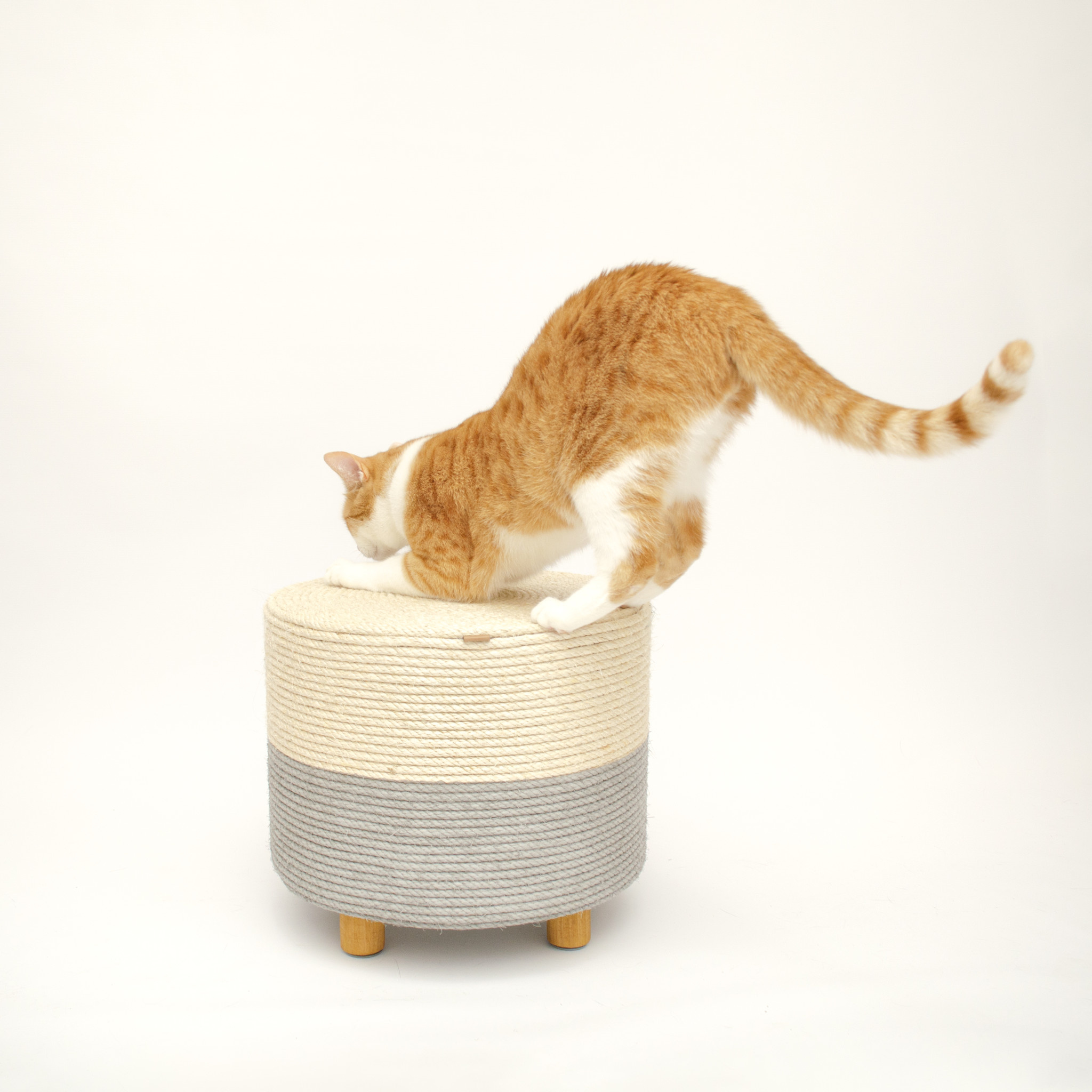 Kat & Krabpoef naturel / grijs - duurzaam & handgemaakt