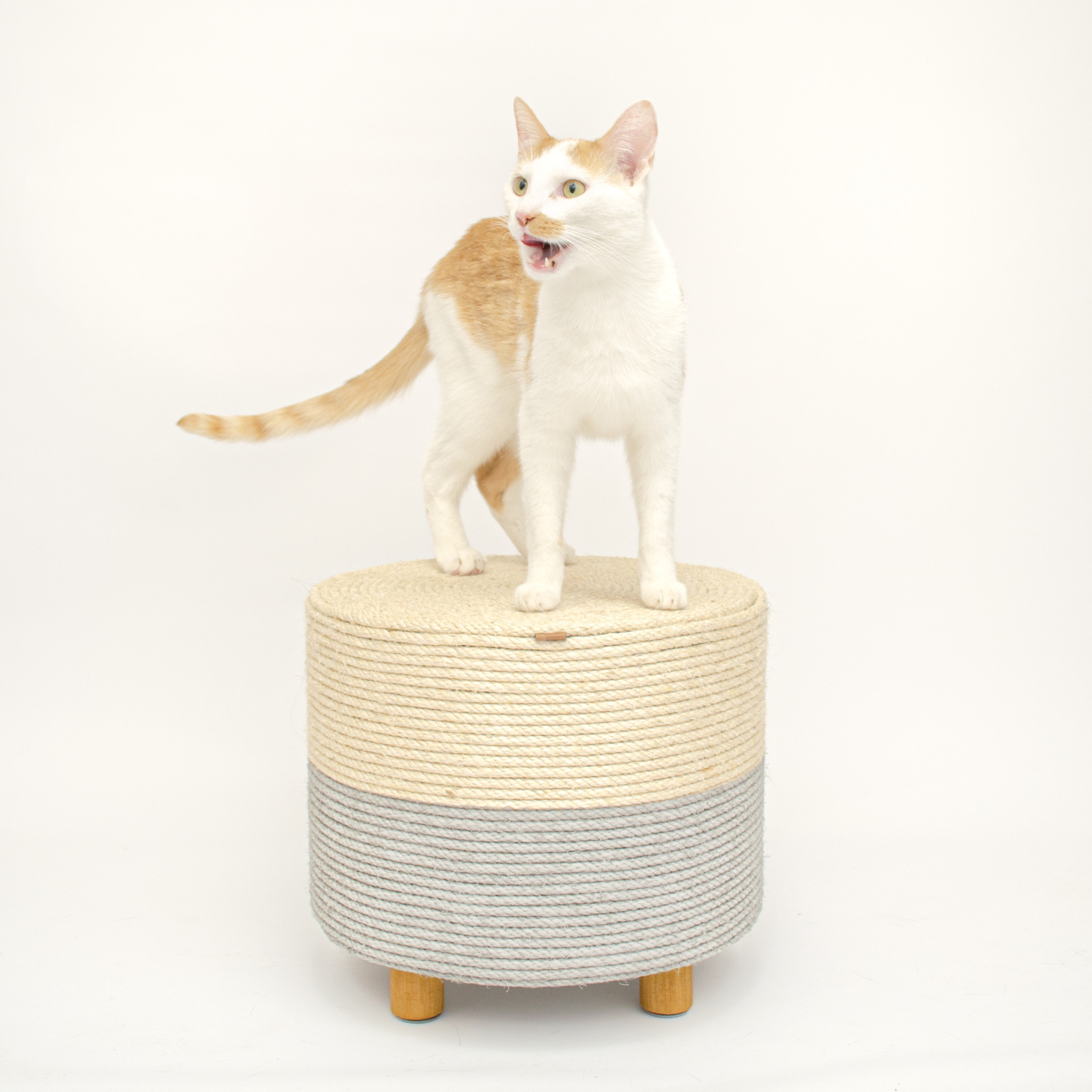 Kat & Krabpoef naturel / grijs - duurzaam & handgemaakt