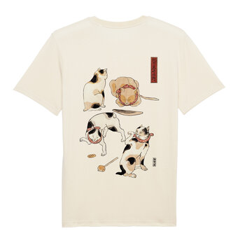 Kat & T-shirt met Japanse kattenprint / unisex