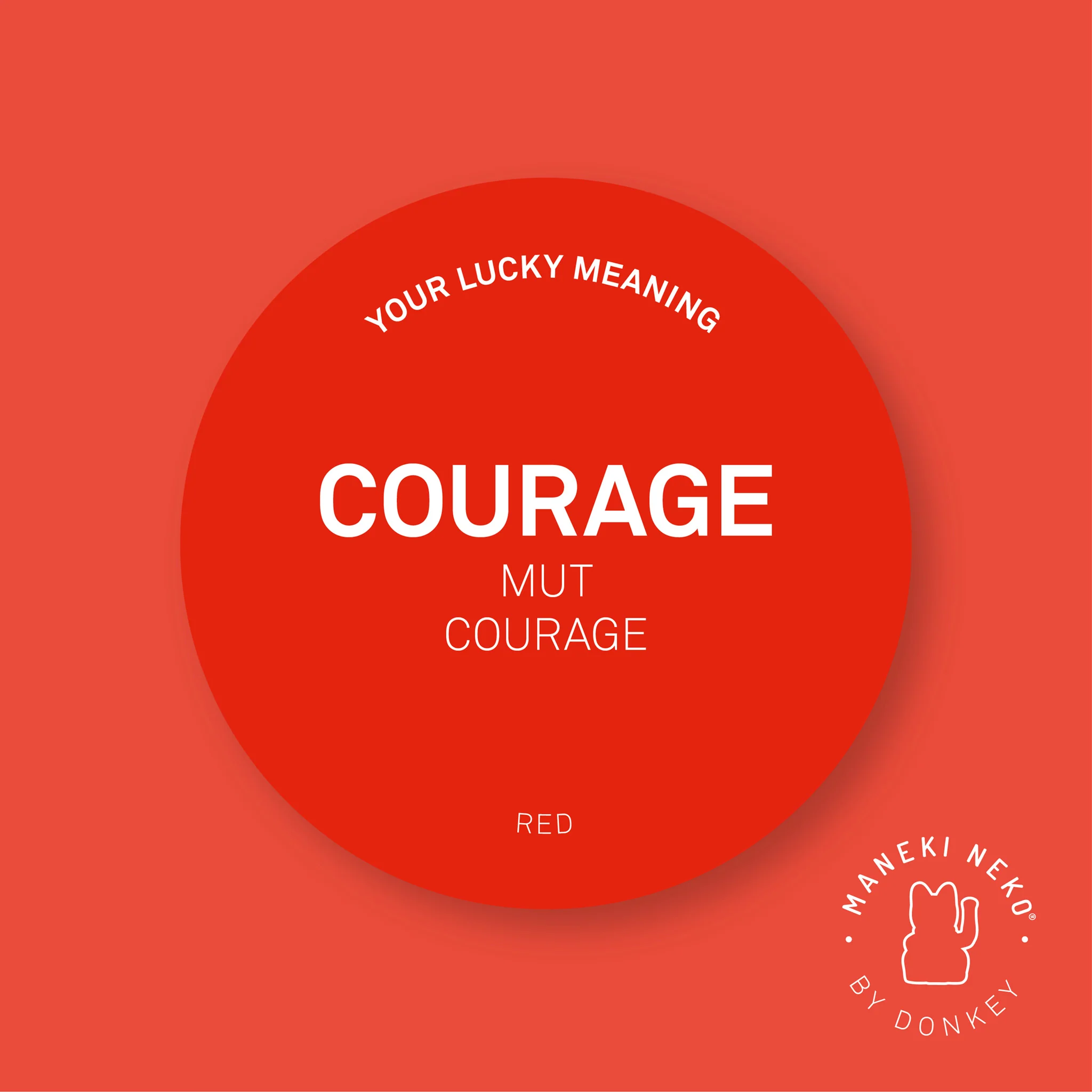 Maneki Neko Lucky Mug – Red