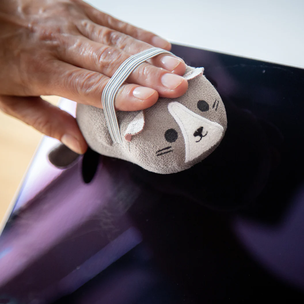 Kikkerland Microvezel schermreiniger in kattenvorm