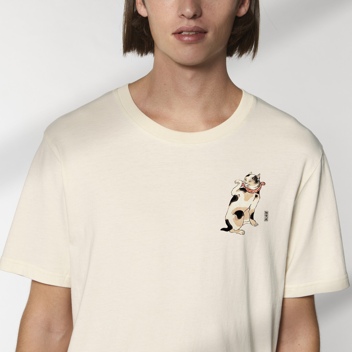 Dames schattige luie kat grafisch bedrukt T-shirt lange mouw