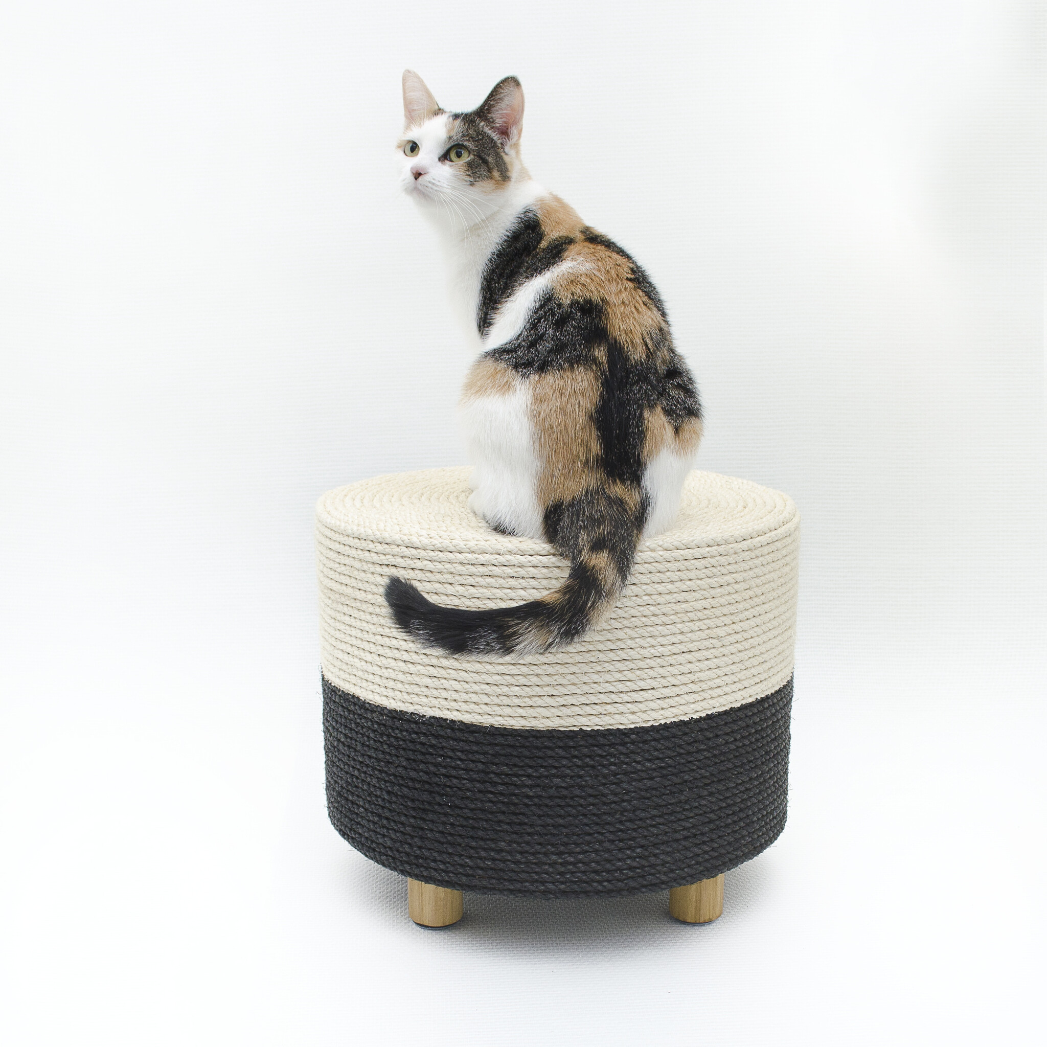 Kat & Krabpoef naturel / zwart - duurzaam & handgemaakt