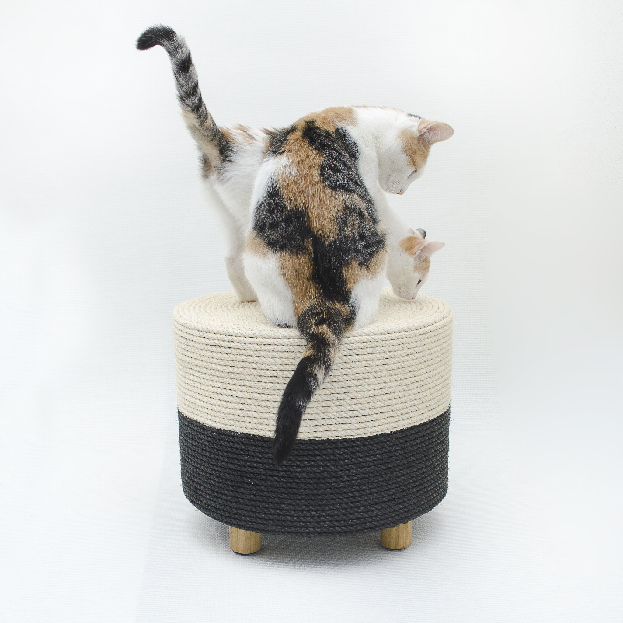 Kat & Krabpoef naturel / zwart - duurzaam & handgemaakt