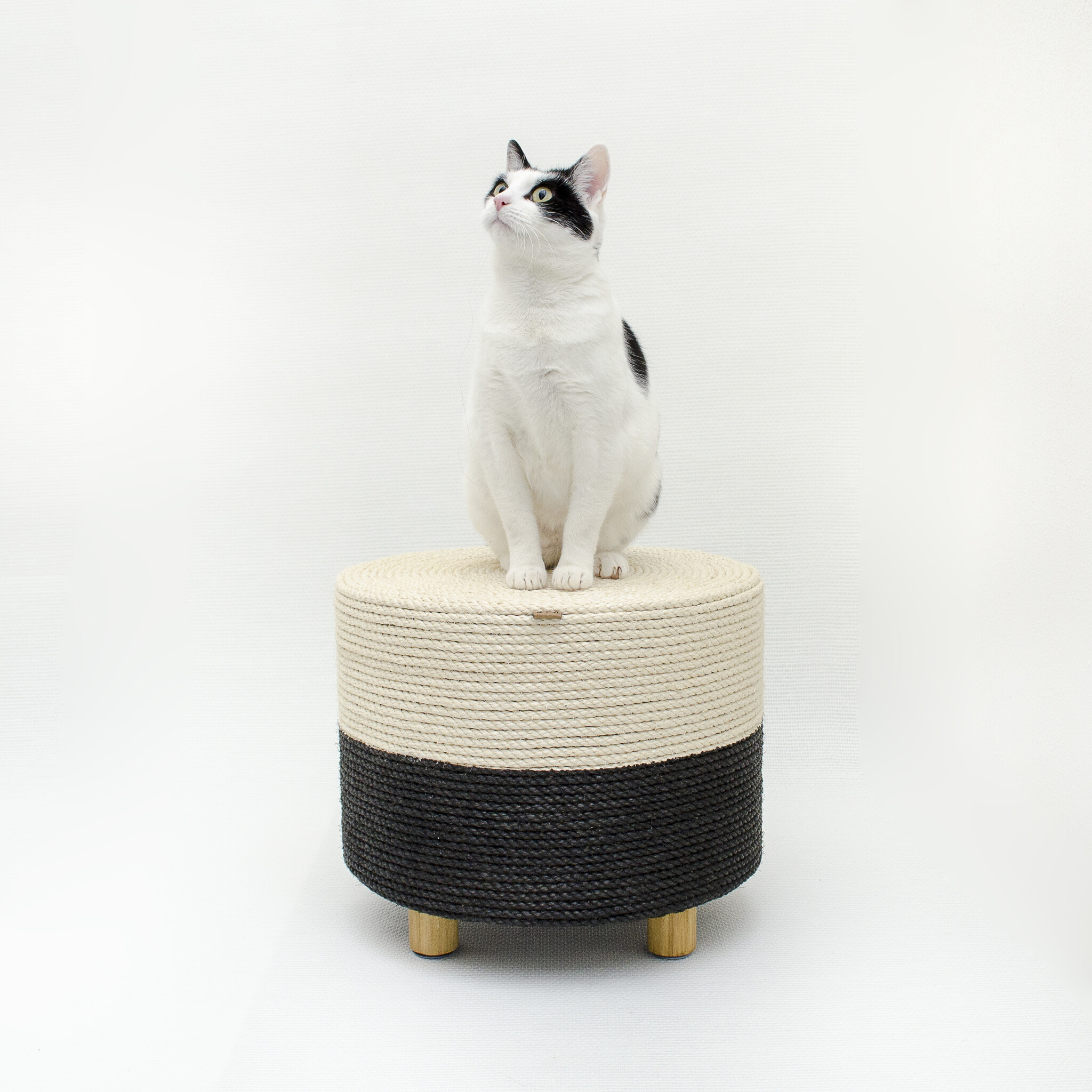 Kat & Krabpoef naturel / zwart - duurzaam & handgemaakt
