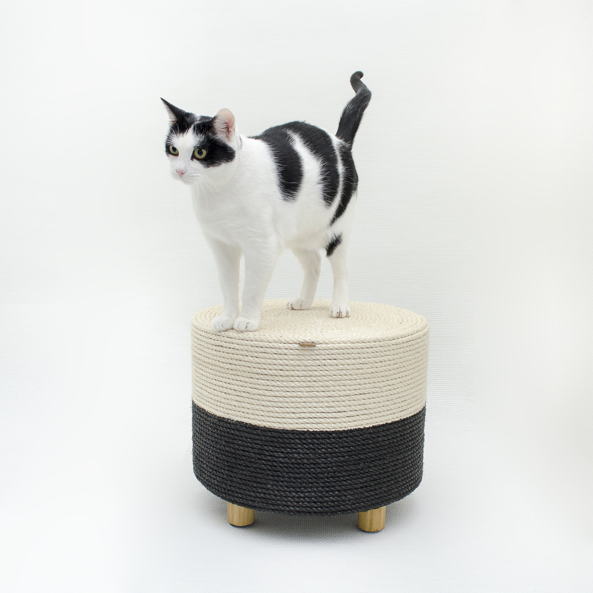 Kat & Krabpoef naturel / zwart - duurzaam & handgemaakt