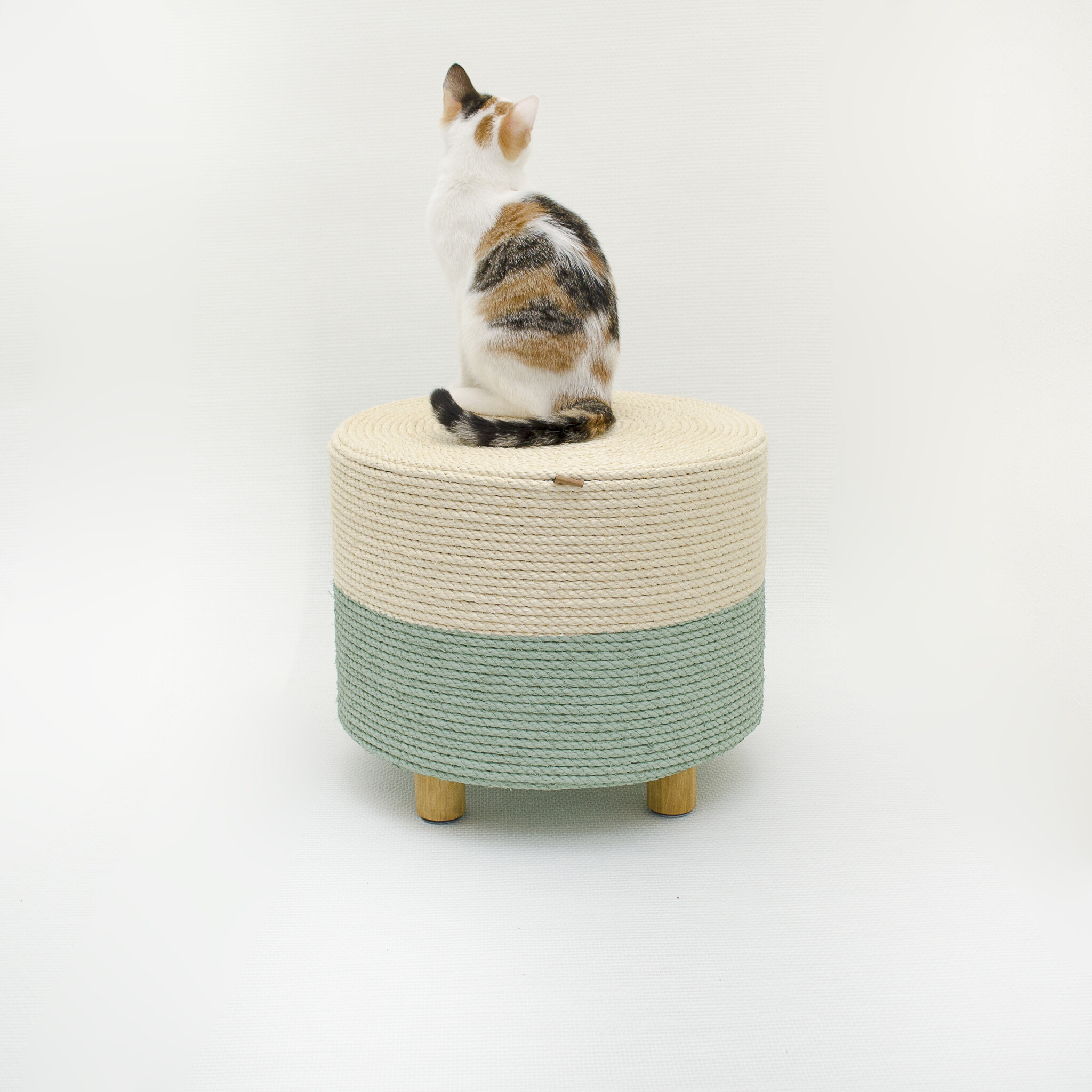 Kat & Krabpoef naturel / groen - duurzaam & handgemaakt