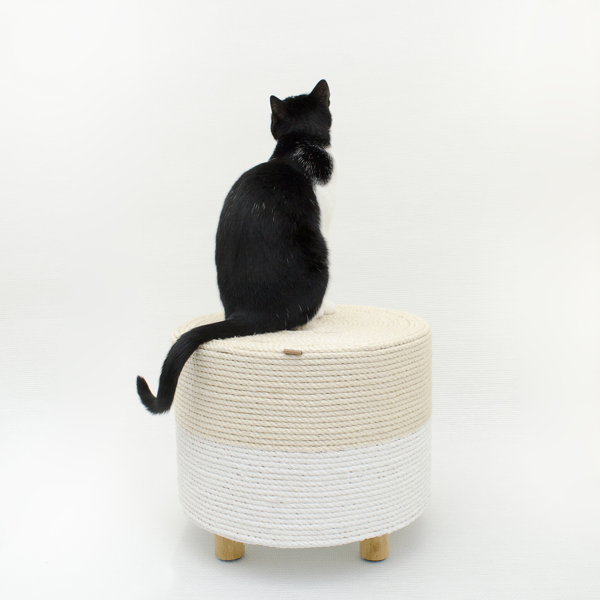 Kat & Krabpoef naturel / wit - duurzaam & handgemaakt