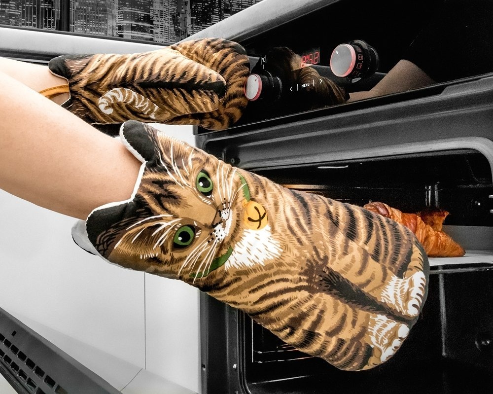 Keukenhandschoenen kat
