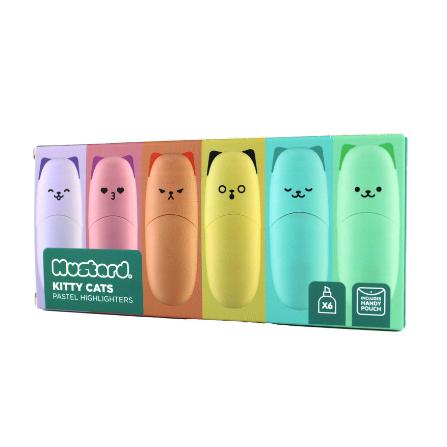 Mustard Set van 6 gekleurde markeerstiften