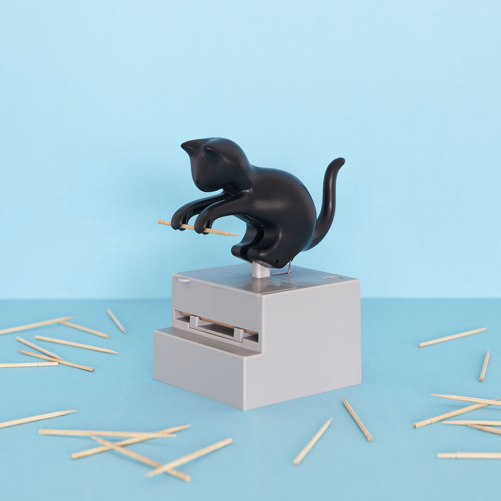 Balvi Balvi Frisky tandenstokerhouder - zwart/grijs