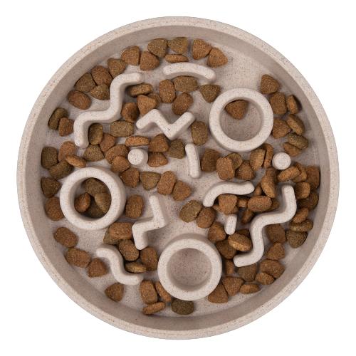 District 70 District 70 - Bamboo Cat Slow Feeder Beige Ø13,5 cm
