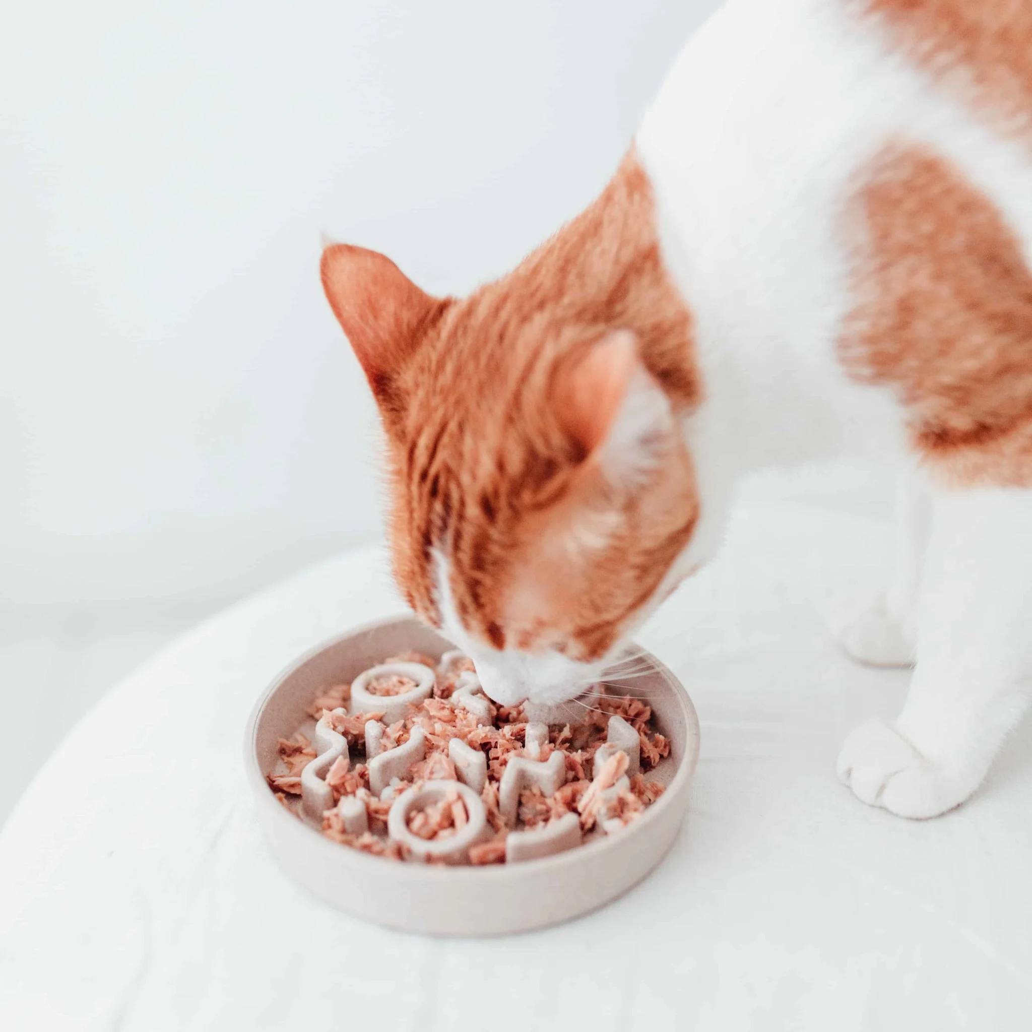 District 70 District 70 - Bamboo Cat Slow Feeder Beige Ø13,5 cm