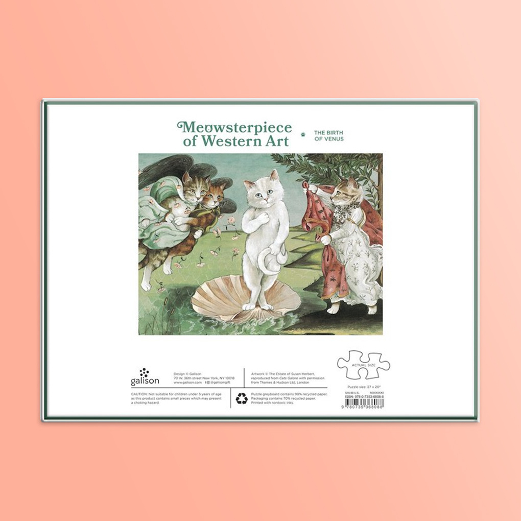 Galison Birth of Venus Meowsterpiece of Western Art 1000 Piece Puzzle