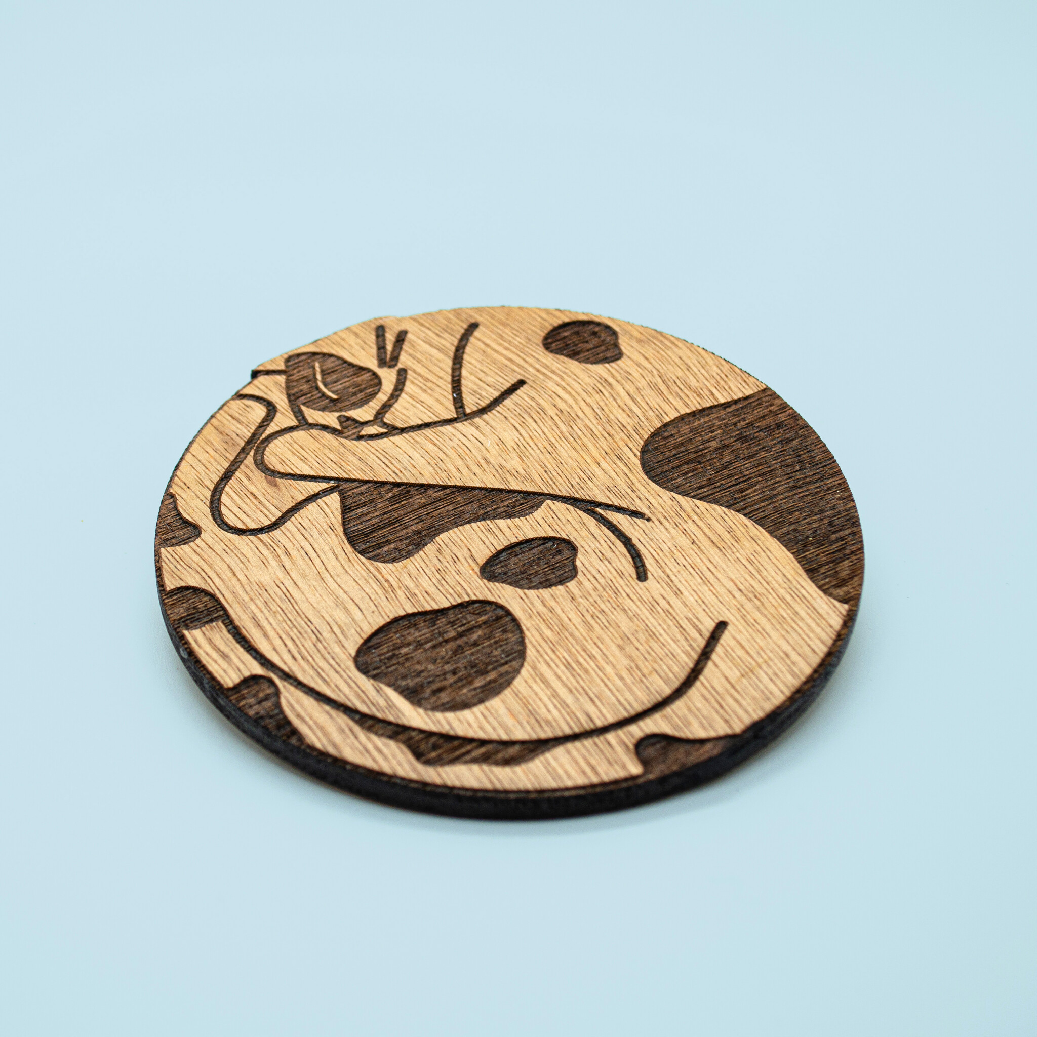 Kat & Set van 4 verschillende onderzetters met slapende katten