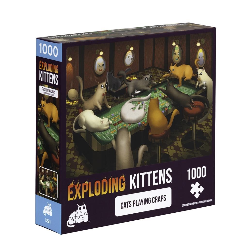 Exploding Kittens Cats Playing Craps 1000pc
