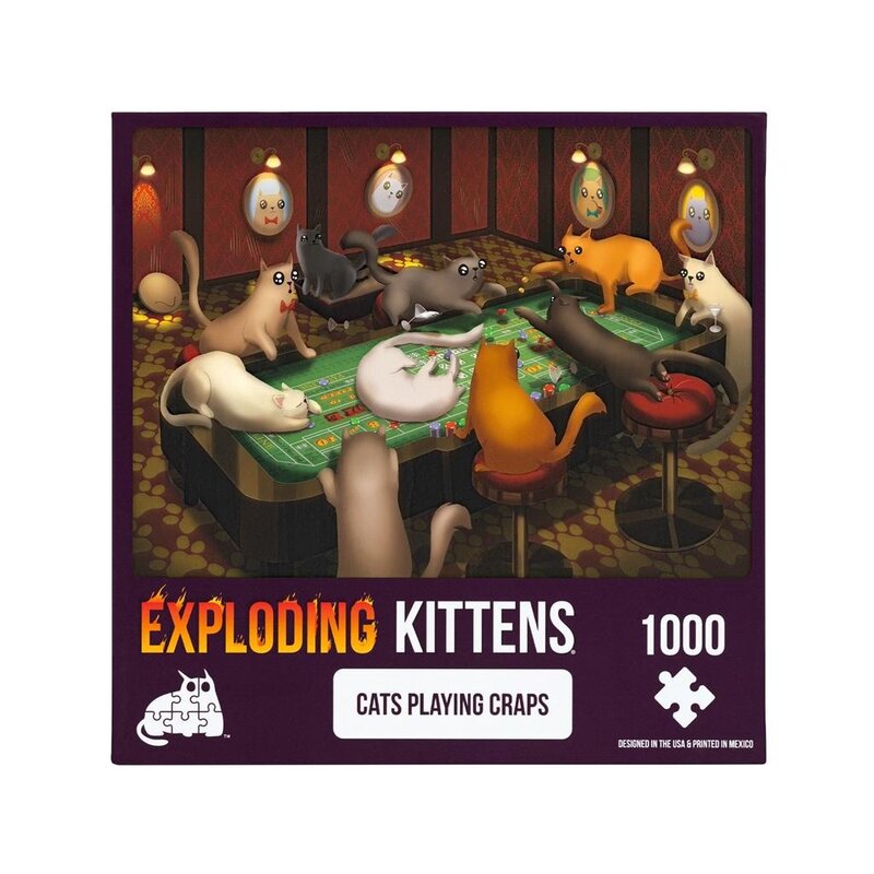 Exploding Kittens Cats Playing Craps 1000pc