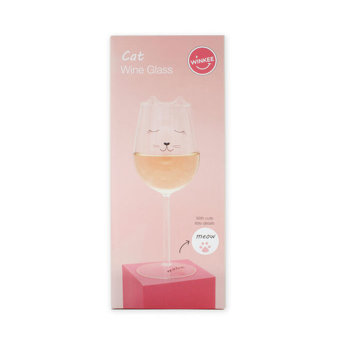 Winkee Wijnglas met kattengezicht