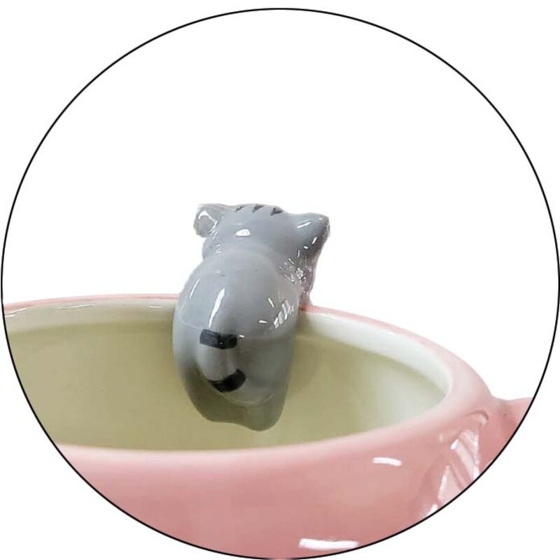 Winkee Roze mok met hangende kat