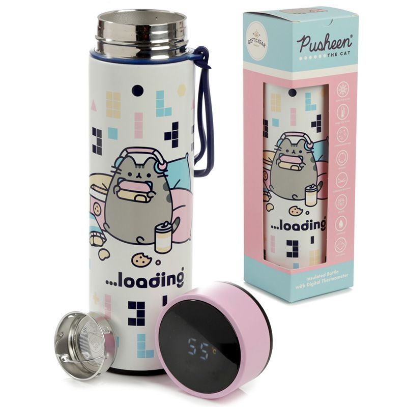Pusheen Pusheen Gaming Thermosfles met thermometer