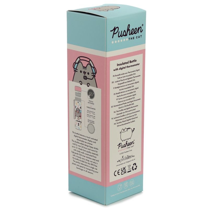 Pusheen Pusheen Gaming Thermosfles met thermometer