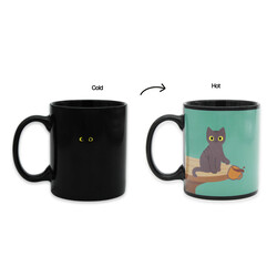 Winkee Winkee Naughty Cat heat sensitive mug
