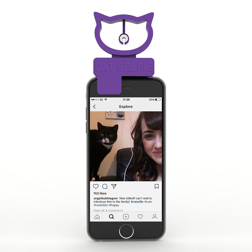 Cat selfie telefoonklem