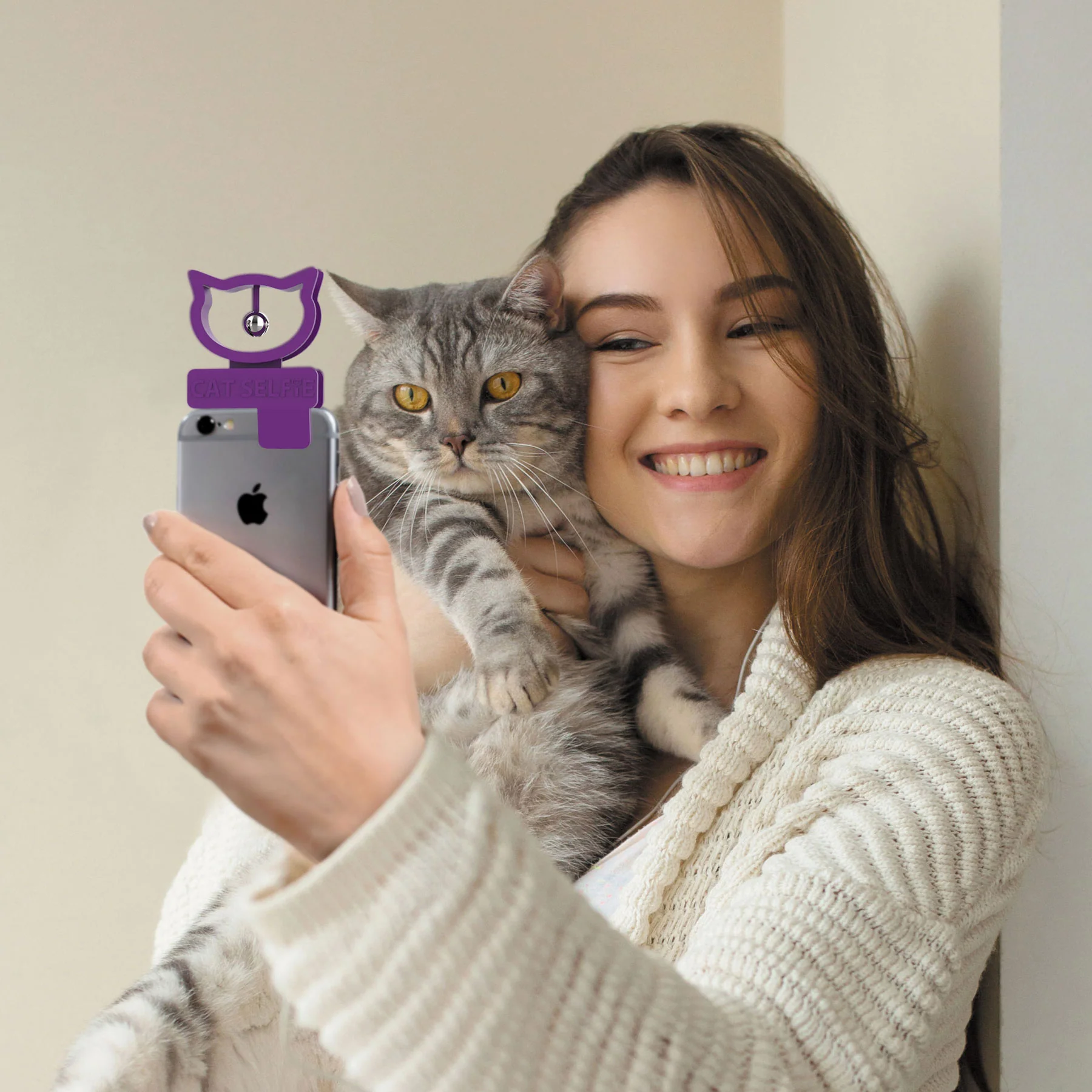 Cat selfie telefoonklem