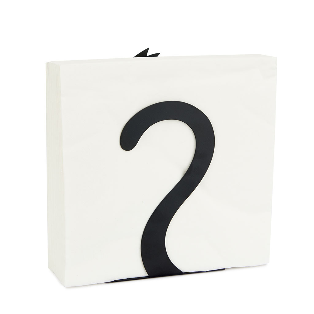 Balvi Servethouder Feline zwart metaal