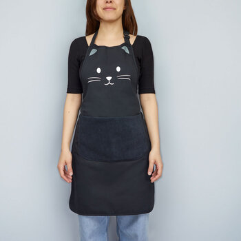 Balvi Schort Kitty Zwart 80 cm polyester