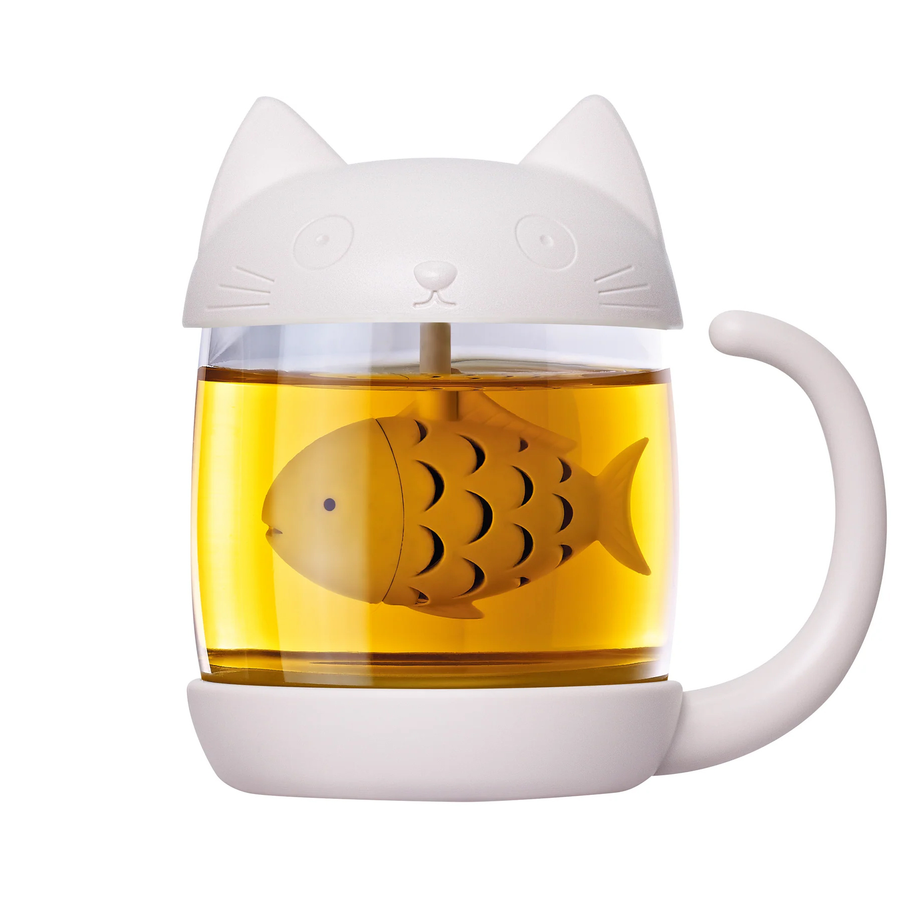 Winkee Katten theekop met thee-infuser