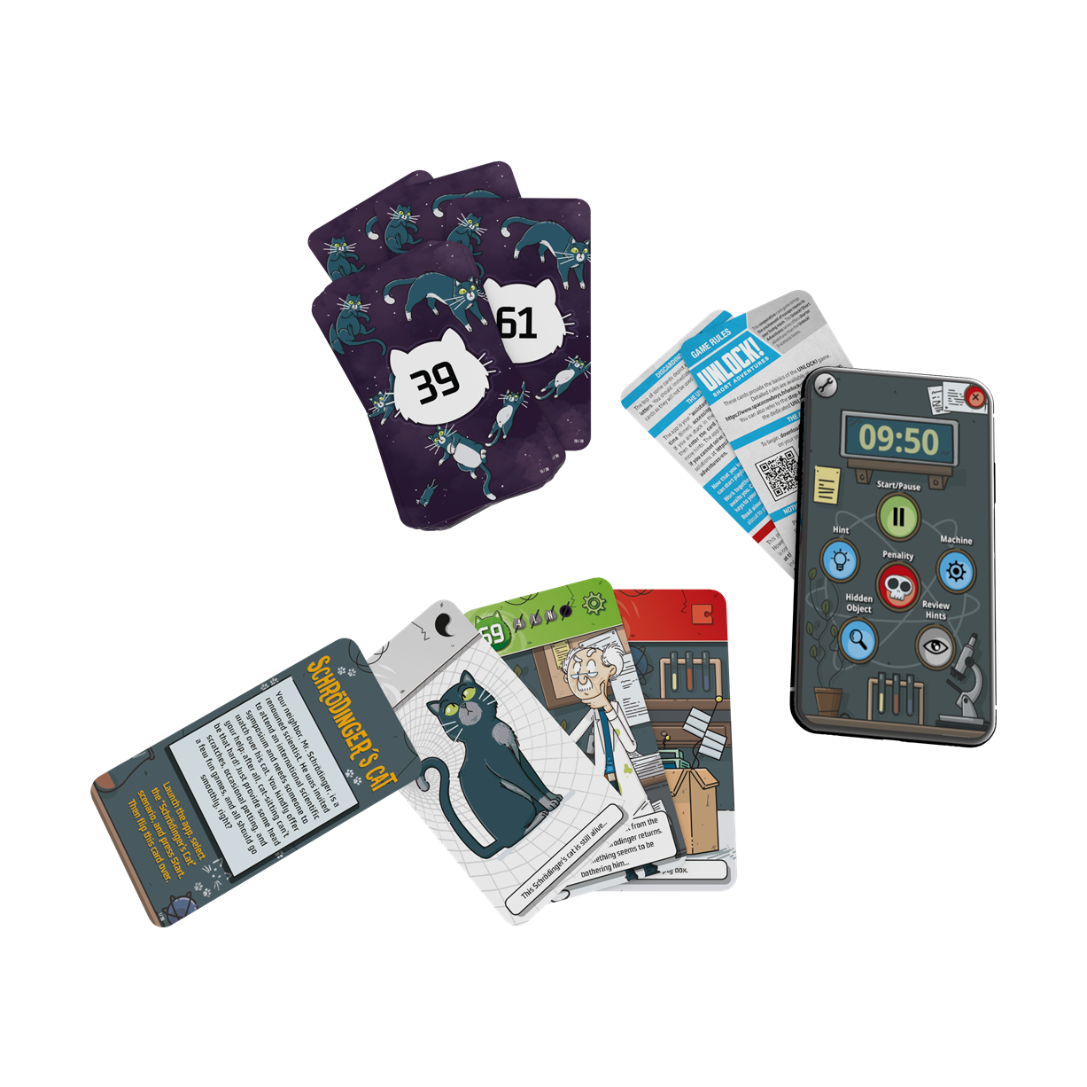 Unlock! Korte Avonturen Schrodingers kat kaartsspel