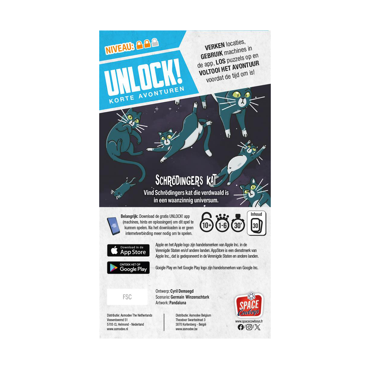 Unlock! Korte Avonturen Schrodingers kat kaartsspel