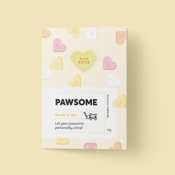 Kat & Pawsome wenskaart + pin