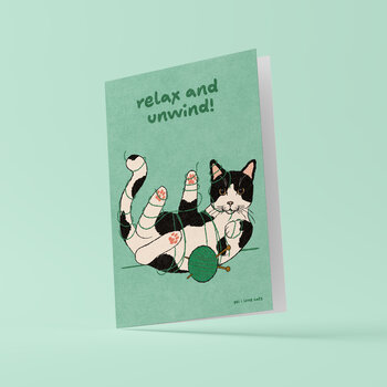 Kat & Wenskaart 'Relax, and unwind!'