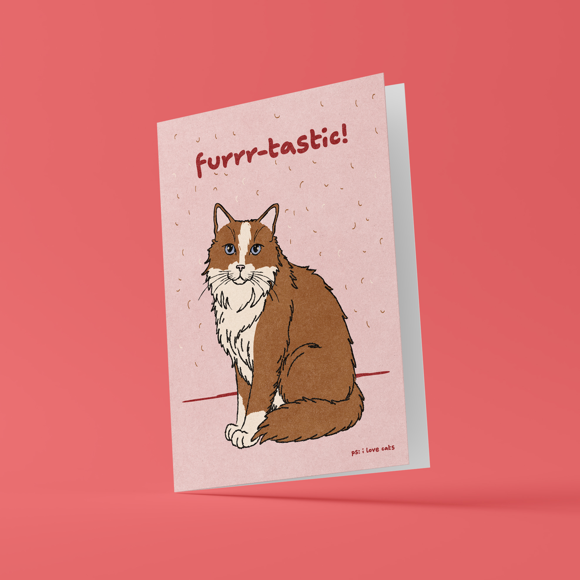 Kat & Furrr-tastic! - kattenkaart met envelop
