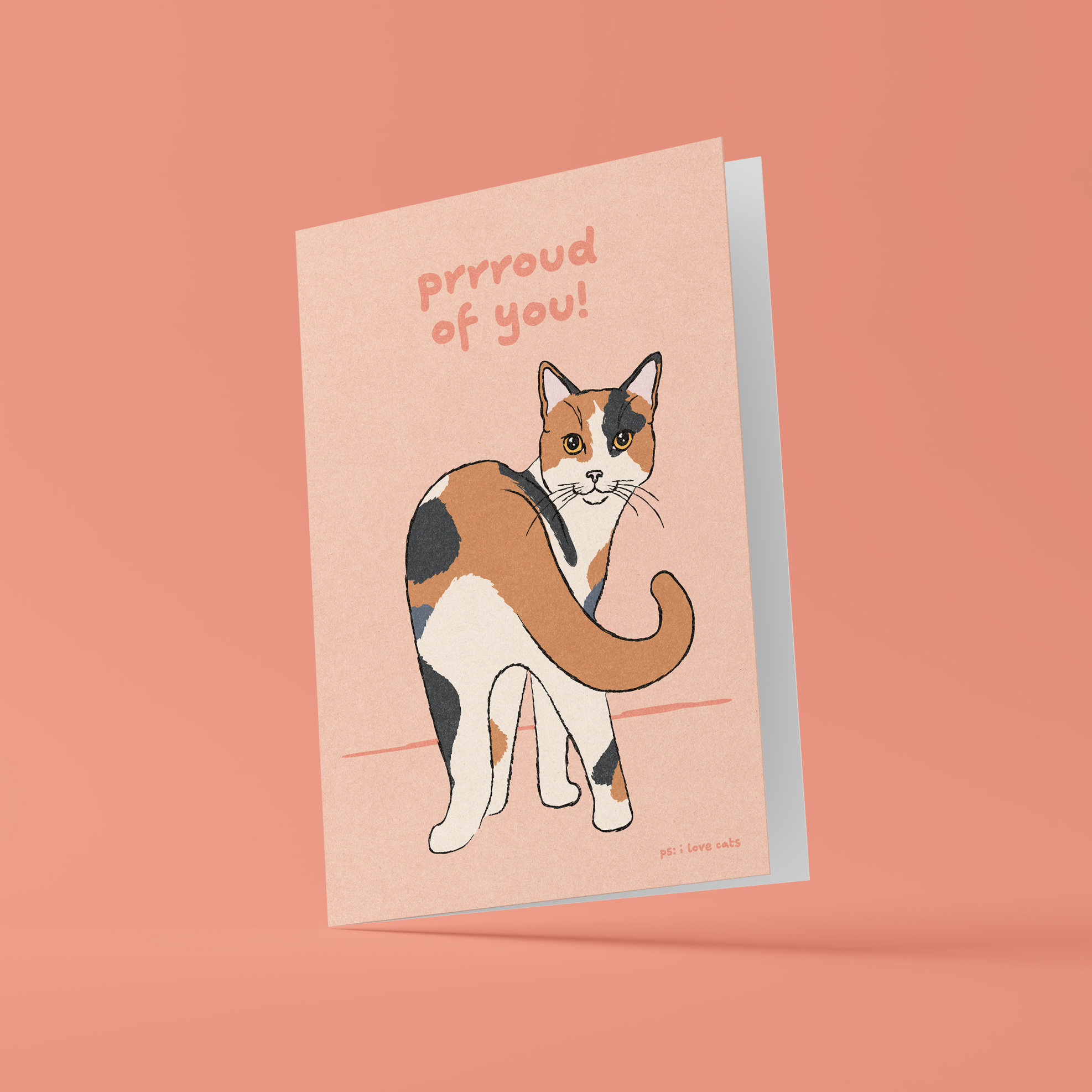 Kat & Prrroud of you! - kattenkaart met envelop