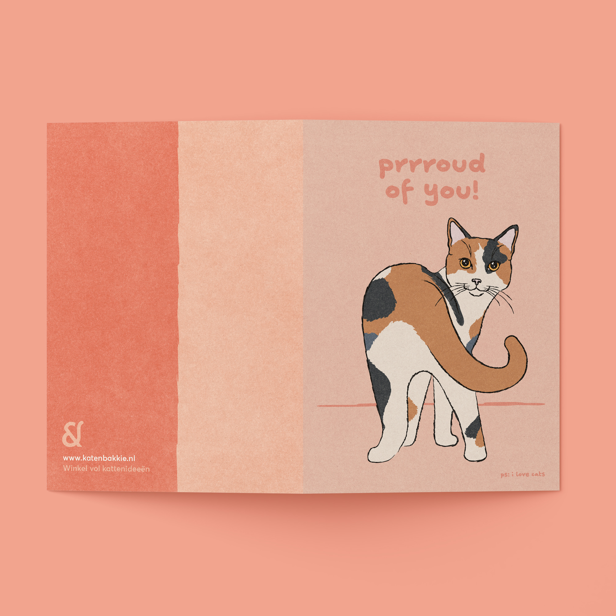 Kat & Prrroud of you! - kattenkaart met envelop