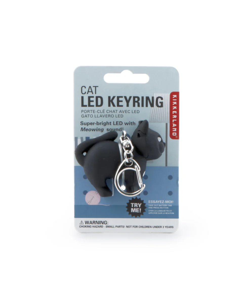 Kikkerland Kikkerland Cat Led Keychain