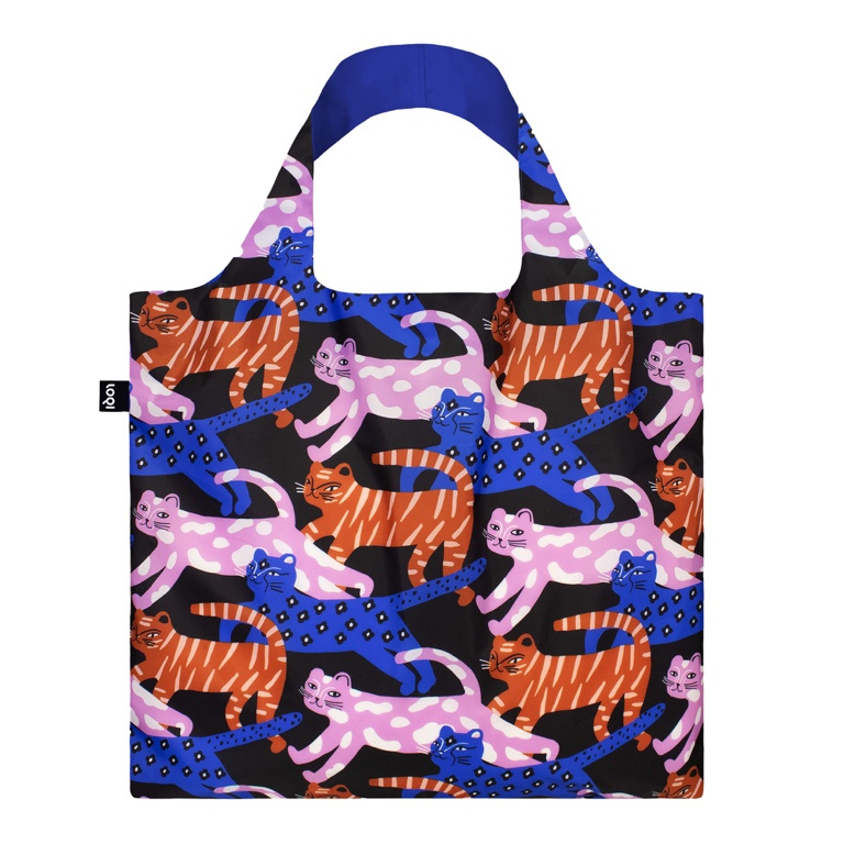 LOQI LOQI Bag Glitter Power - Cats Recycled