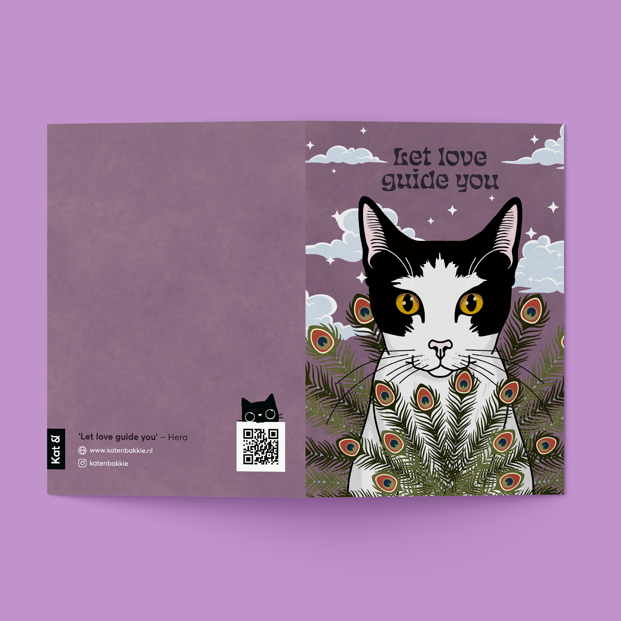 Kat & Kat & kaart 'Let love guide you'